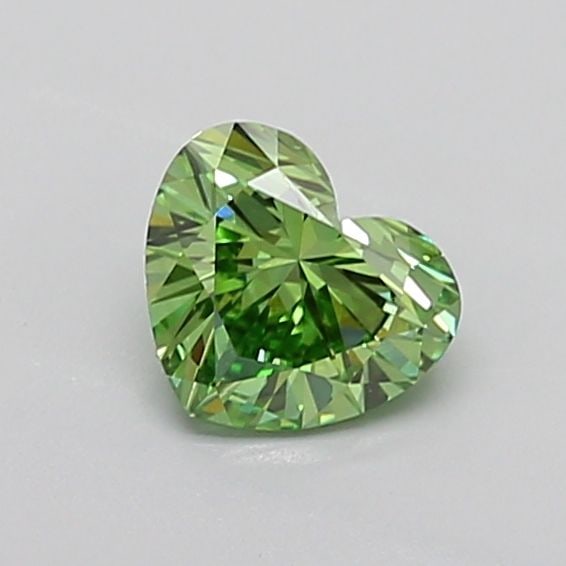 Loose Diamond - HEART 0.91ct Fancy Vivid Green VS1: Loose Diamond - HEART 0.91ct Fancy Vivid Green VS1 Source: This is a real non-mined Diamond that has been grown in a lab Shape: HEART Carats: 0.91 Color: Fancy Vivid Green Certification: IGI Additiona