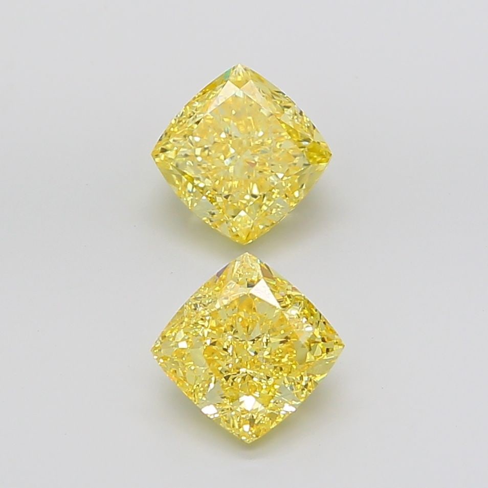Loose Diamond - CUSHION MODIFIED 3.07ct Fancy Intense Yellow VVS2: Loose Diamond - CUSHION MODIFIED 3.07ct Fancy Intense Yellow VVS2 Source: This is a real non-mined Diamond that has been grown in a lab Shape: CUSHION MODIFIED Carats: 3.07 Color: Fancy Intense Yellow
