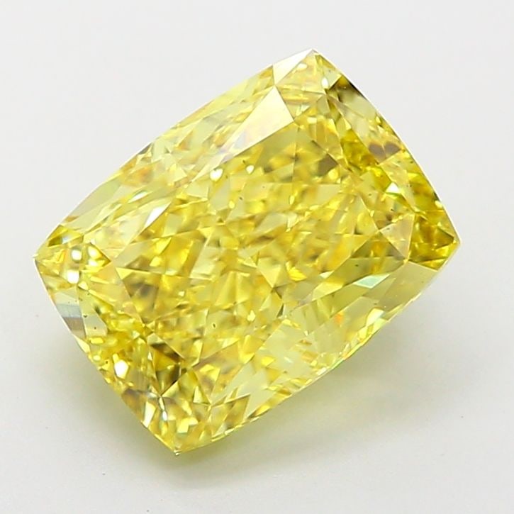 Loose Diamond - CUSHION MODIFIED 5.06ct Fancy Vivid Yellow VS2: Loose Diamond - CUSHION MODIFIED 5.06ct Fancy Vivid Yellow VS2 Source: This is a real non-mined Diamond that has been grown in a lab Shape: CUSHION MODIFIED Carats: 5.06 Color: Fancy Vivid Yellow Cert