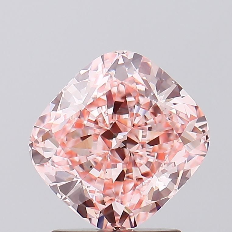 Loose Diamond - CUSHION BRILLIANT 2.04ct Fancy Vivid Pink VS2: Loose Diamond - CUSHION BRILLIANT 2.04ct Fancy Vivid Pink VS2 Source: This is a real non-mined Diamond that has been grown in a lab Shape: CUSHION BRILLIANT Carats: 2.04 Color: Fancy Vivid Pink