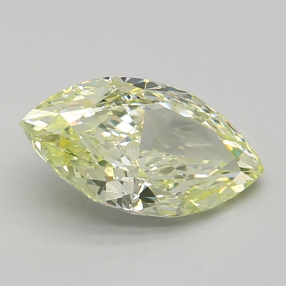 Loose Diamond - MARQUISE 2.09ct Fancy Light Greenish Yellow VS1: Loose Diamond - MARQUISE 2.09ct Fancy Light Greenish Yellow VS1 Source: This is a real non-mined Diamond that has been grown in a lab Shape: MARQUISE Carats: 2.09 Color: Fancy Light Greenish Yellow Ce