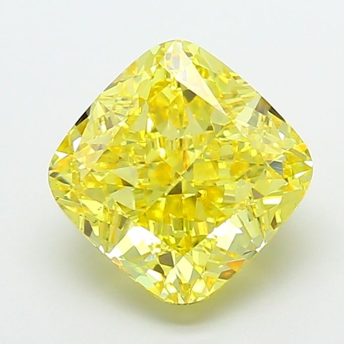 Loose Diamond - CUSHION MODIFIED 6.05ct Fancy Vivid Yellow VS1: Loose Diamond - CUSHION MODIFIED 6.05ct Fancy Vivid Yellow VS1 Source: This is a real non-mined Diamond that has been grown in a lab Shape: CUSHION MODIFIED Carats: 6.05 Color: Fancy Vivid Yellow Cert