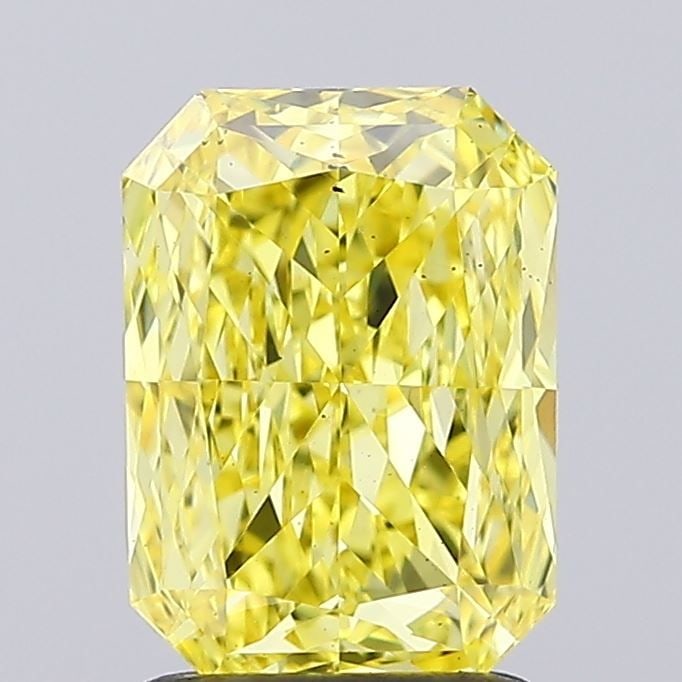Loose Diamond - RADIANT 1.74ct Fancy Vivid Yellow VS2: Loose Diamond - RADIANT 1.74ct Fancy Vivid Yellow VS2 Source: This is a real non-mined Diamond that has been grown in a lab Shape: RADIANT Carats: 1.74 Color: Fancy Vivid Yellow Certification: IGI Vid