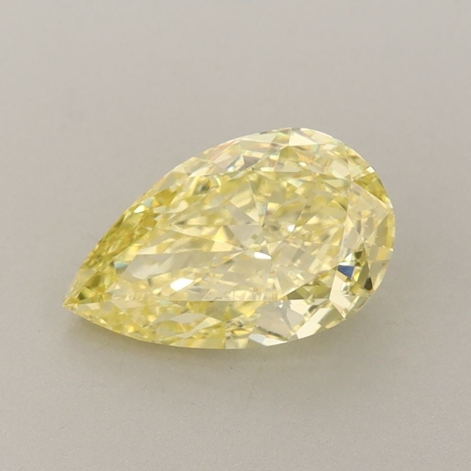 Loose Diamond - PEAR 1.37ct Fancy Vivid Yellow VS1: Loose Diamond - PEAR 1.37ct Fancy Vivid Yellow VS1 Source: This is a real non-mined Diamond that has been grown in a lab Shape: PEAR Carats: 1.37 Color: Fancy Vivid Yellow Certification: IGI Video: