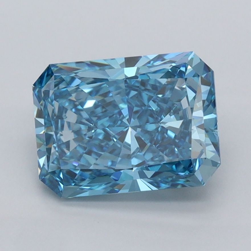 Loose Diamond - RADIANT 2.08ct Fancy Vivid Blue VVS1: Loose Diamond - RADIANT 2.08ct Fancy Vivid Blue VVS1 Source: This is a real non-mined Diamond that has been grown in a lab Shape: RADIANT Carats: 2.08 Color: Fancy Vivid Blue Certification: IGI Video: