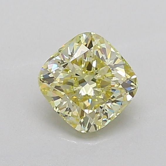 Loose Diamond - CUSHION MODIFIED 1.32ct Fancy Light Yellow VS1: Loose Diamond - CUSHION MODIFIED 1.32ct Fancy Light Yellow VS1 Source: This is a real non-mined Diamond that has been grown in a lab Shape: CUSHION MODIFIED Carats: 1.32 Color: Fancy Light Yellow Cert