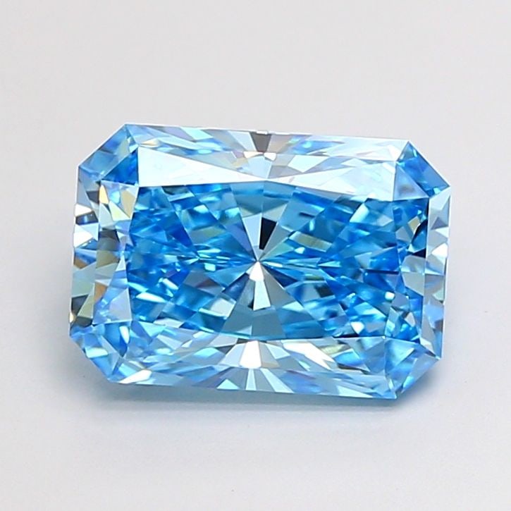 Loose Diamond - RADIANT 3.06ct Fancy Vivid Blue VVS2: Loose Diamond - RADIANT 3.06ct Fancy Vivid Blue VVS2 Source: This is a real non-mined Diamond that has been grown in a lab Shape: RADIANT Carats: 3.06 Color: Fancy Vivid Blue Certification: IGI