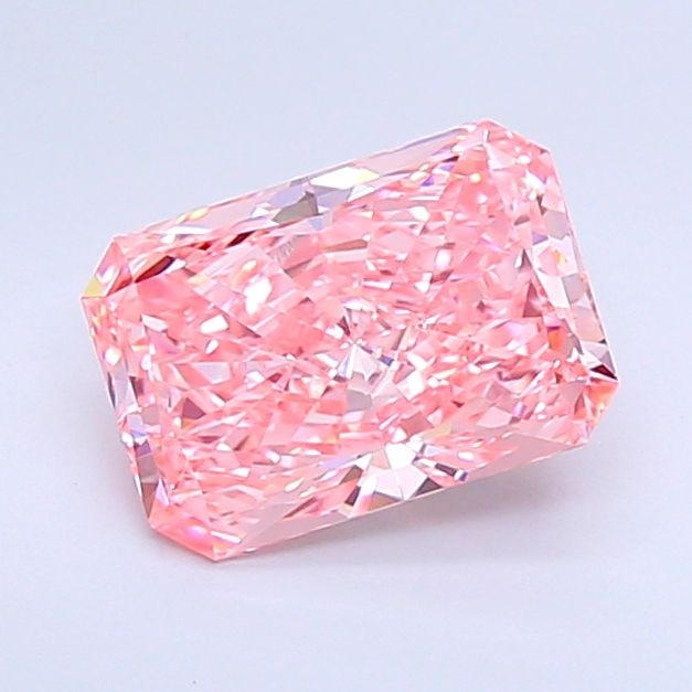 Loose Diamond - RADIANT 2.5ct Fancy Vivid Pink VVS1: Loose Diamond - RADIANT 2.5ct Fancy Vivid Pink VVS1 Source: This is a real non-mined Diamond that has been grown in a lab Shape: RADIANT Carats: 2.5 Color: Fancy Vivid Pink Certification: IGI Video: