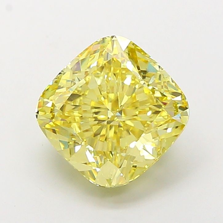 Loose Diamond - CUSHION MODIFIED 5.02ct Fancy Intense Yellow VS1: Loose Diamond - CUSHION MODIFIED 5.02ct Fancy Intense Yellow VS1 Source: This is a real non-mined Diamond that has been grown in a lab Shape: CUSHION MODIFIED Carats: 5.02 Color: Fancy Intense Yellow 