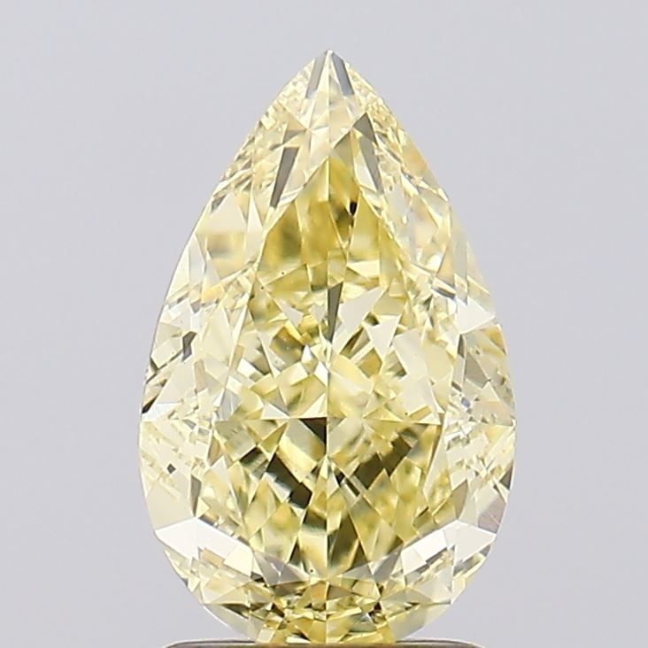 Loose Diamond - PEAR 2.07ct Fancy Intense Yellow VS1: Loose Diamond - PEAR 2.07ct Fancy Intense Yellow VS1 Source: This is a real non-mined Diamond that has been grown in a lab Shape: PEAR Carats: 2.07 Color: Fancy Intense Yellow Certification: IGI Video