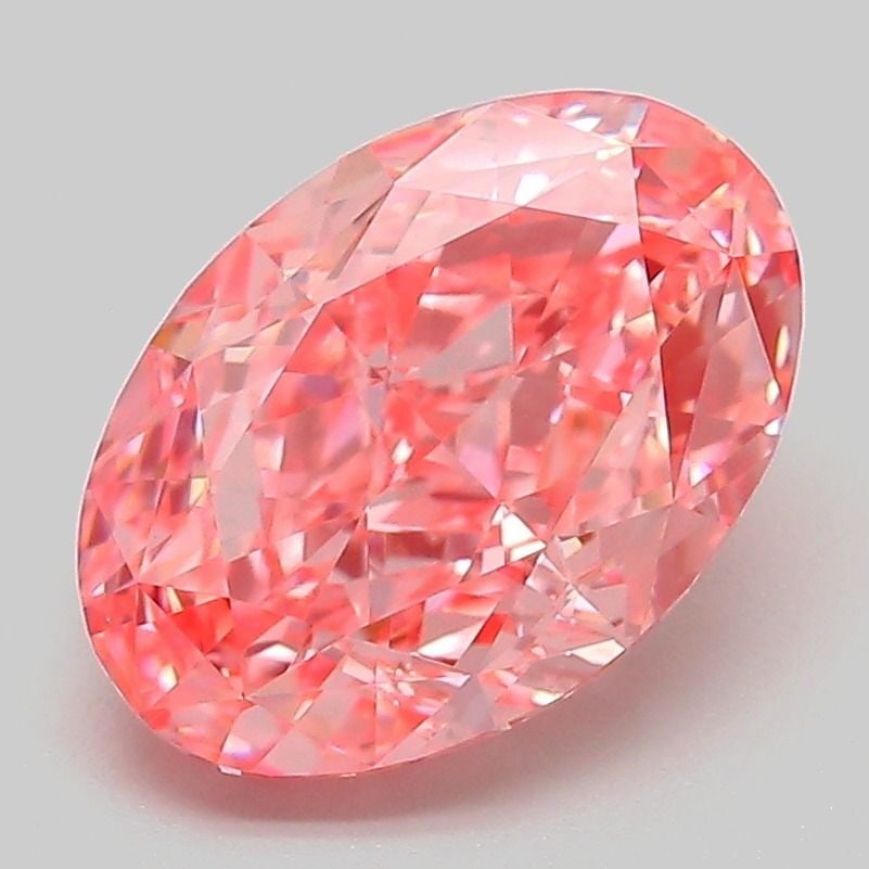 Loose Diamond - OVAL 3.0ct Fancy Vivid Pink VVS2: Loose Diamond - OVAL 3.0ct Fancy Vivid Pink VVS2 Source: This is a real non-mined Diamond that has been grown in a lab Shape: OVAL Carats: 3.0 Color: Fancy Vivid Pink Certification: IGI Video: