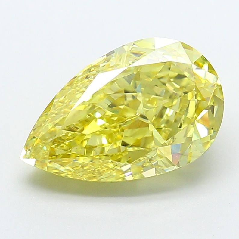 Loose Diamond - PEAR 5.1ct Fancy Intense Yellow VS1: Loose Diamond - PEAR 5.1ct Fancy Intense Yellow VS1 Source: This is a real non-mined Diamond that has been grown in a lab Shape: PEAR Carats: 5.1 Color: Fancy Intense Yellow Certification: IGI Video: