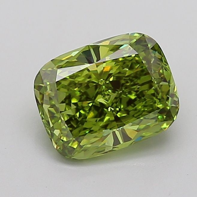 Loose Diamond - CUSHION MODIFIED 2.75ct Fancy Vivid Green VVS2: Loose Diamond - CUSHION MODIFIED 2.75ct Fancy Vivid Green VVS2 Source: This is a real non-mined Diamond that has been grown in a lab Shape: CUSHION MODIFIED Carats: 2.75 Color: Fancy Vivid Green