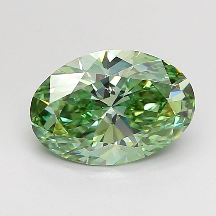 Loose Diamond - OVAL 1.51ct Fancy Vivid Green VS1: Loose Diamond - OVAL 1.51ct Fancy Vivid Green VS1 Source: This is a real non-mined Diamond that has been grown in a lab Shape: OVAL Carats: 1.51 Color: Fancy Vivid Green Certification: IGI Video: