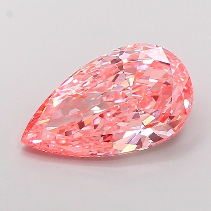 Loose Diamond - PEAR 4.5ct Fancy Vivid Pink VS1: Loose Diamond - PEAR 4.5ct Fancy Vivid Pink VS1 Source: This is a real non-mined Diamond that has been grown in a lab Shape: PEAR Carats: 4.5 Color: Fancy Vivid Pink Certification: IGI Video: