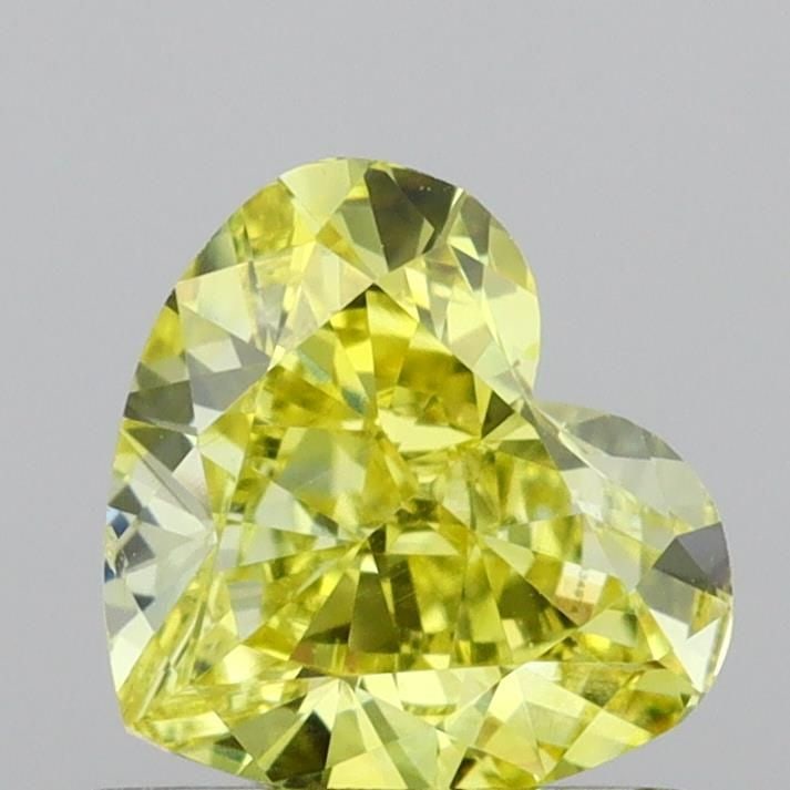 Loose Diamond - HEART 1.11ct Fancy Intense Yellow VS2: Loose Diamond - HEART 1.11ct Fancy Intense Yellow VS2 Source: This is a real non-mined Diamond that has been grown in a lab Shape: HEART Carats: 1.11 Color: Fancy Intense Yellow Certification: IGI Vid
