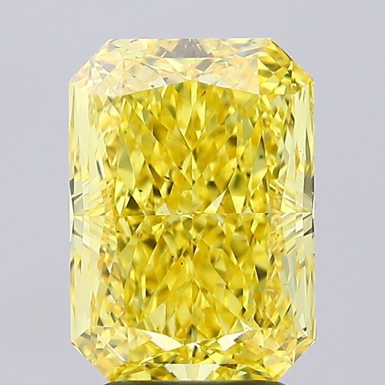 Loose Diamond - RADIANT 3.5ct Fancy Vivid Yellow VS2: Loose Diamond - RADIANT 3.5ct Fancy Vivid Yellow VS2 Source: This is a real non-mined Diamond that has been grown in a lab Shape: RADIANT Carats: 3.5 Color: Fancy Vivid Yellow Certification: IGI Video