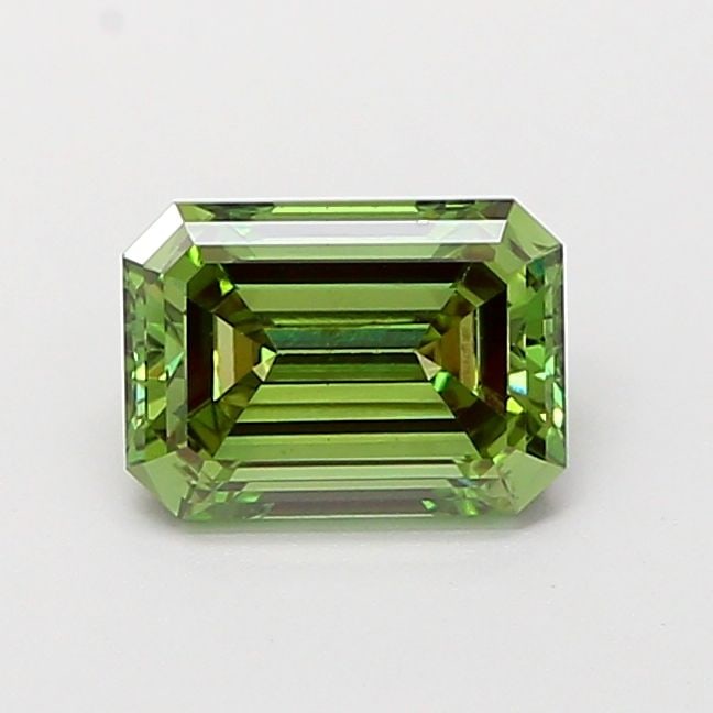Loose Diamond - EMERALD 1.03ct Fancy Vivid Green VS1: Loose Diamond - EMERALD 1.03ct Fancy Vivid Green VS1 Source: This is a real non-mined Diamond that has been grown in a lab Shape: EMERALD Carats: 1.03 Color: Fancy Vivid Green Certification: IGI Video
