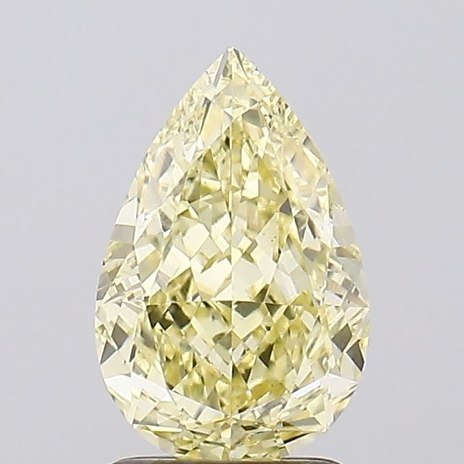 Loose Diamond - PEAR 2.03ct Fancy Yellow VS1: Loose Diamond - PEAR 2.03ct Fancy Yellow VS1 Source: This is a real non-mined Diamond that has been grown in a lab Shape: PEAR Carats: 2.03 Color: Fancy Yellow Certification: IGI Video: