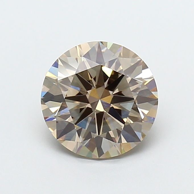Ideal Loose Diamond - ROUND 2.01ct Fancy Light Brown VVS2: Ideal Loose Diamond - ROUND 2.01ct Fancy Light Brown VVS2 Source: This is a real non-mined Diamond that has been grown in a lab Shape: ROUND Carats: 2.01 Color: Fancy Light Brown Certification: IGI Vi