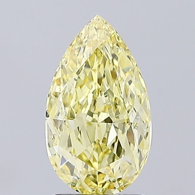 Loose Diamond - PEAR 2.25ct Fancy Intense Yellow VVS2: Loose Diamond - PEAR 2.25ct Fancy Intense Yellow VVS2 Source: This is a real non-mined Diamond that has been grown in a lab Shape: PEAR Carats: 2.25 Color: Fancy Intense Yellow Certification: IGI Vide