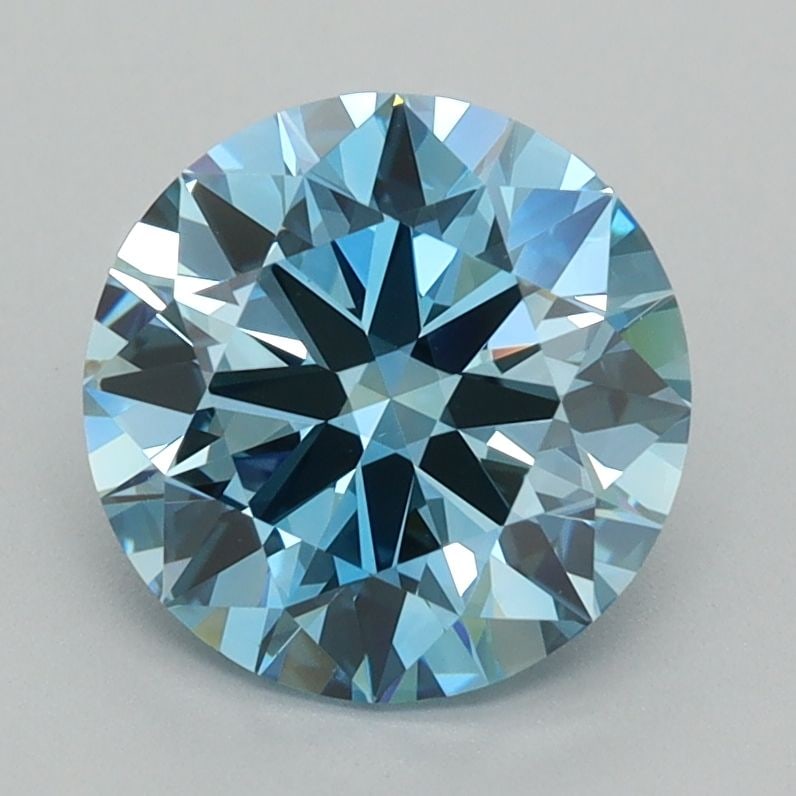 Ideal Loose Diamond - ROUND 2.0ct Fancy Vivid Blue VVS2: Ideal Loose Diamond - ROUND 2.0ct Fancy Vivid Blue VVS2 Source: This is a real non-mined Diamond that has been grown in a lab Shape: ROUND Carats: 2.0 Color: Fancy Vivid Blue Certification: IGI Video: