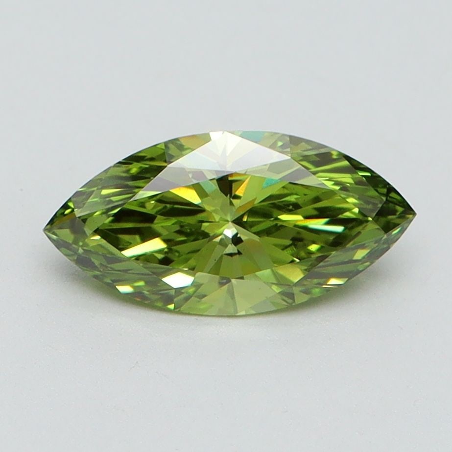 Loose Diamond - MARQUISE 1.01ct Fancy Vivid Green VS1: Loose Diamond - MARQUISE 1.01ct Fancy Vivid Green VS1 Source: This is a real non-mined Diamond that has been grown in a lab Shape: MARQUISE Carats: 1.01 Color: Fancy Vivid Green Certification: IGI Vid