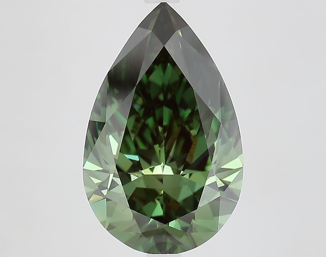 Loose Diamond - PEAR 5.04ct Fancy Vivid Green VS1 (1 of 1)