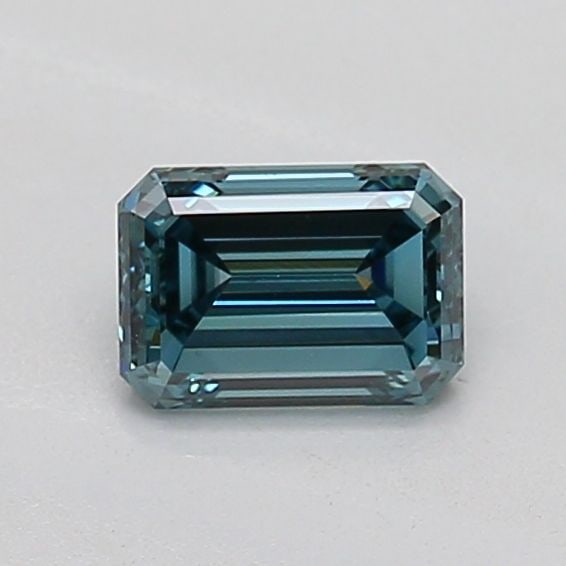 Loose Diamond - EMERALD 0.5ct Fancy Vivid Greenish Blue VS2: Loose Diamond - EMERALD 0.5ct Fancy Vivid Greenish Blue VS2 Source: This is a real non-mined Diamond that has been grown in a lab Shape: EMERALD Carats: 0.5 Color: Fancy Vivid Greenish Blue
