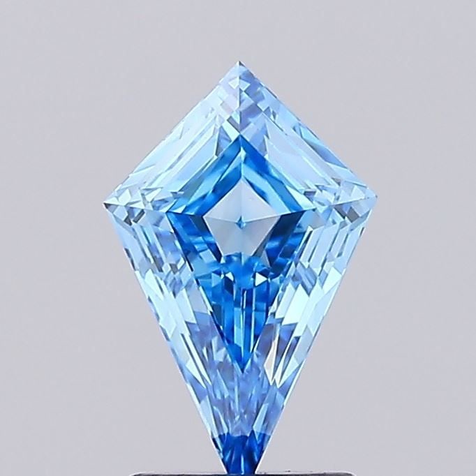Loose Diamond - KITE 1.23ct Fancy Vivid Blue VVS2: Loose Diamond - KITE 1.23ct Fancy Vivid Blue VVS2 Source: This is a real non-mined Diamond that has been grown in a lab Shape: KITE Carats: 1.23 Color: Fancy Vivid Blue Certification: IGI Video: