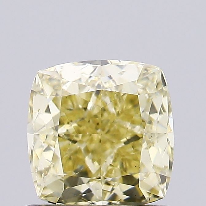 Loose Diamond - CUSHION MODIFIED 0.94ct Fancy Intense Yellow VS2: Loose Diamond - CUSHION MODIFIED 0.94ct Fancy Intense Yellow VS2 Source: This is a real non-mined Diamond that has been grown in a lab Shape: CUSHION MODIFIED Carats: 0.94 Color: Fancy Intense Yellow 