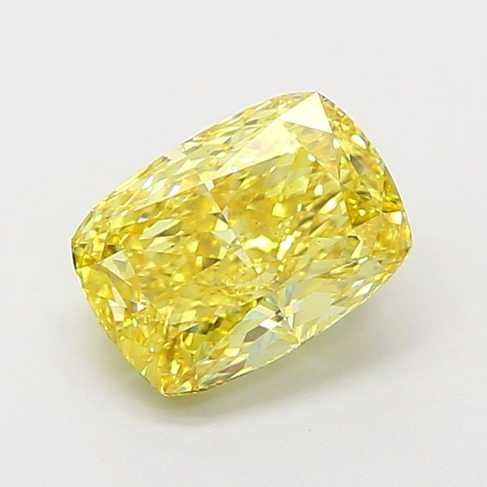 Loose Diamond - CUSHION MODIFIED 2.01ct Fancy Vivid Yellow VS2: Loose Diamond - CUSHION MODIFIED 2.01ct Fancy Vivid Yellow VS2 Source: This is a real non-mined Diamond that has been grown in a lab Shape: CUSHION MODIFIED Carats: 2.01 Color: Fancy Vivid Yellow Cert