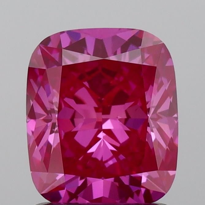 Loose Diamond - CUSHION BRILLIANT 1.35ct Fancy Vivid Pink VS1: Loose Diamond - CUSHION BRILLIANT 1.35ct Fancy Vivid Pink VS1 Source: This is a real non-mined Diamond that has been grown in a lab Shape: CUSHION BRILLIANT Carats: 1.35 Color: Fancy Vivid Pink Certif