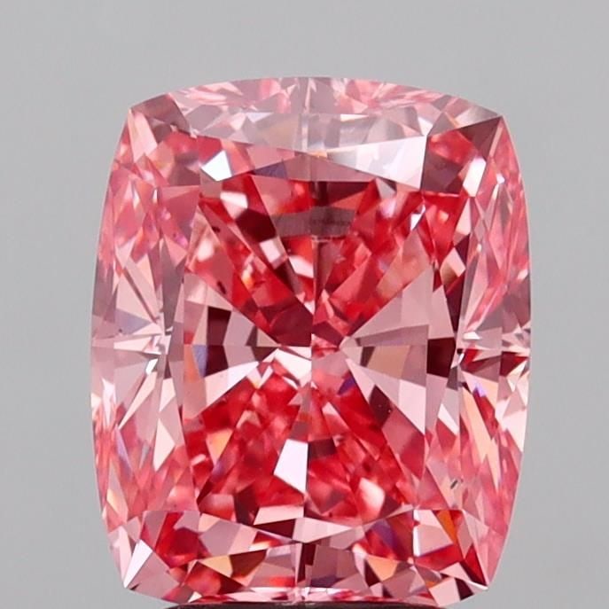 Loose Diamond - CUSHION MODIFIED 3.35ct Fancy Vivid Pink VS2: Loose Diamond - CUSHION MODIFIED 3.35ct Fancy Vivid Pink VS2 Source: This is a real non-mined Diamond that has been grown in a lab Shape: CUSHION MODIFIED Carats: 3.35 Color: Fancy Vivid Pink Certific