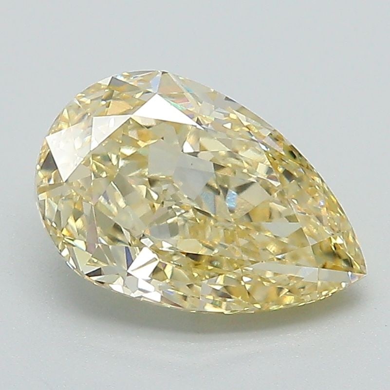 Loose Diamond - PEAR 2.02ct Fancy Yellow VVS2: Loose Diamond - PEAR 2.02ct Fancy Yellow VVS2 Source: This is a real non-mined Diamond that has been grown in a lab Shape: PEAR Carats: 2.02 Color: Fancy Yellow Certification: IGI Video: