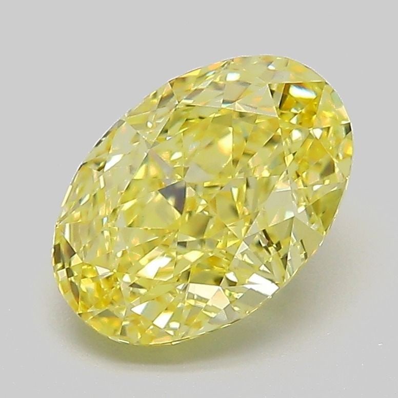 Loose Diamond - OVAL 2.08ct Fancy Vivid Yellow VVS2: Loose Diamond - OVAL 2.08ct Fancy Vivid Yellow VVS2 Source: This is a real non-mined Diamond that has been grown in a lab Shape: OVAL Carats: 2.08 Color: Fancy Vivid Yellow Certification: IGI Video: