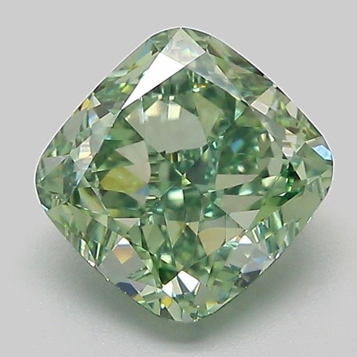 Loose Diamond - CUSHION MODIFIED 2.05ct Fancy Vivid Green VVS2: Loose Diamond - CUSHION MODIFIED 2.05ct Fancy Vivid Green VVS2 Source: This is a real non-mined Diamond that has been grown in a lab Shape: CUSHION MODIFIED Carats: 2.05 Color: Fancy Vivid Green Certi
