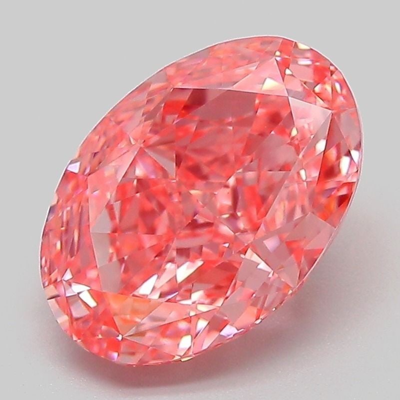 Loose Diamond - OVAL 3.08ct Fancy Vivid Pink VVS2: Loose Diamond - OVAL 3.08ct Fancy Vivid Pink VVS2 Source: This is a real non-mined Diamond that has been grown in a lab Shape: OVAL Carats: 3.08 Color: Fancy Vivid Pink Certification: IGI Video: