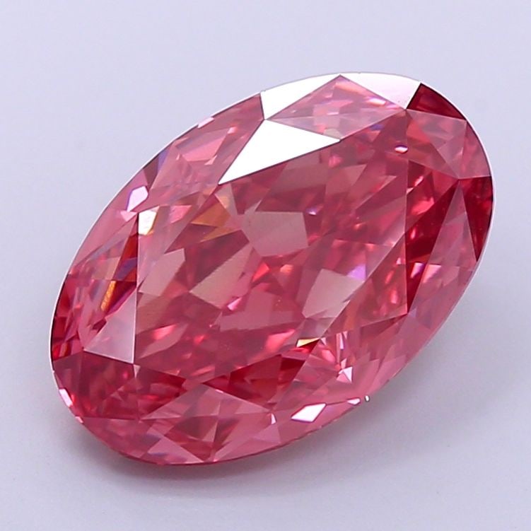 Loose Diamond - OVAL 4.58ct Fancy Vivid Pink VS1: Loose Diamond - OVAL 4.58ct Fancy Vivid Pink VS1 Source: This is a real non-mined Diamond that has been grown in a lab Shape: OVAL Carats: 4.58 Color: Fancy Vivid Pink Certification: IGI Video: