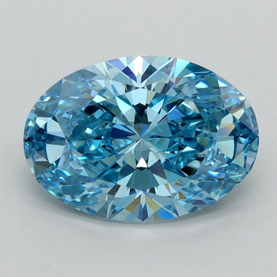 Loose Diamond - OVAL 2.0ct Fancy Vivid Blue VVS1: Loose Diamond - OVAL 2.0ct Fancy Vivid Blue VVS1 Source: This is a real non-mined Diamond that has been grown in a lab Shape: OVAL Carats: 2.0 Color: Fancy Vivid Blue Certification: IGI Video: