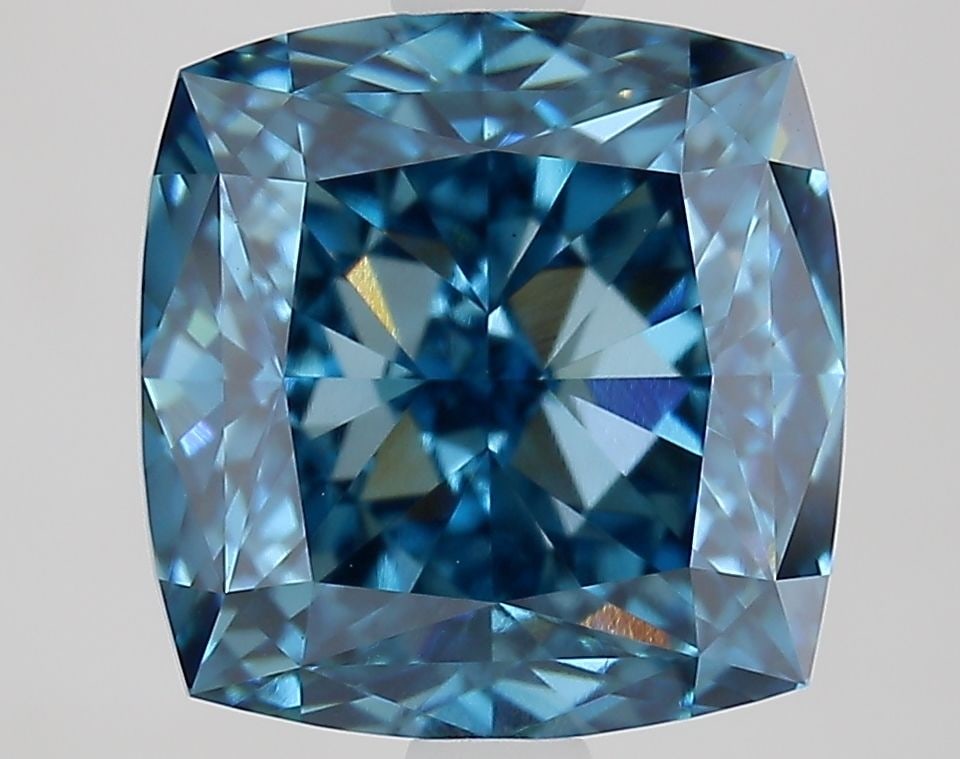 Loose Diamond - CUSHION MODIFIED 3.33ct Fancy Vivid Blue VVS2: Loose Diamond - CUSHION MODIFIED 3.33ct Fancy Vivid Blue VVS2 Source: This is a real non-mined Diamond that has been grown in a lab Shape: CUSHION MODIFIED Carats: 3.33 Color: Fancy Vivid Blue Certifi