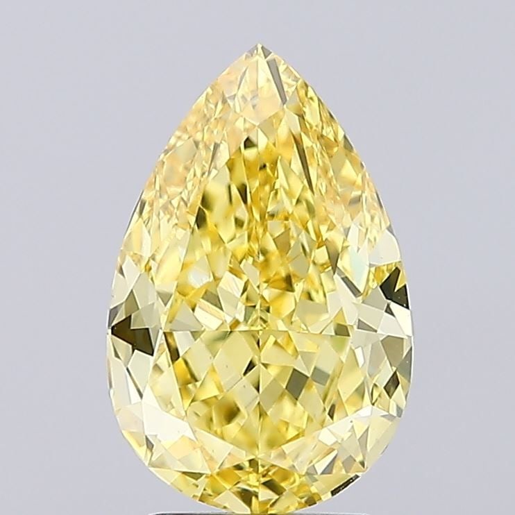 Loose Diamond - PEAR 3.08ct Fancy Vivid Yellow VS1: Loose Diamond - PEAR 3.08ct Fancy Vivid Yellow VS1 Source: This is a real non-mined Diamond that has been grown in a lab Shape: PEAR Carats: 3.08 Color: Fancy Vivid Yellow Certification: IGI Video: