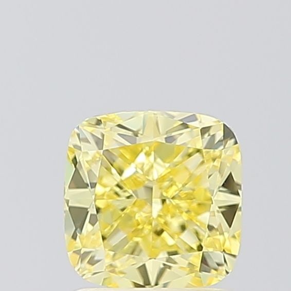 Loose Diamond - CUSHION MODIFIED 1.5ct Fancy Vivid Yellow VVS2: Loose Diamond - CUSHION MODIFIED 1.5ct Fancy Vivid Yellow VVS2 Source: This is a real non-mined Diamond that has been grown in a lab Shape: CUSHION MODIFIED Carats: 1.5 Color: Fancy Vivid Yellow Certi
