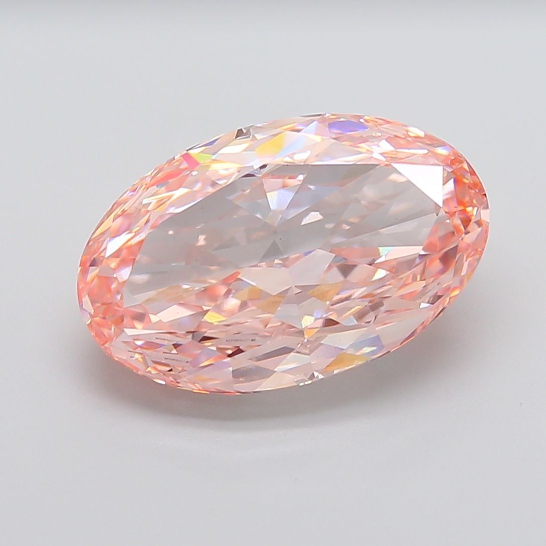 Loose Diamond - OVAL 12.55ct Fancy Intense Pink VS1: Loose Diamond - OVAL 12.55ct Fancy Intense Pink VS1 Source: This is a real non-mined Diamond that has been grown in a lab Shape: OVAL Carats: 12.55 Color: Fancy Intense Pink Certification: IGI Video: