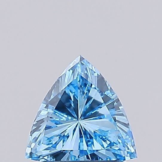 Loose Diamond - TRIANGULAR 0.54ct Fancy Vivid Blue VS1: Loose Diamond - TRIANGULAR 0.54ct Fancy Vivid Blue VS1 Source: This is a real non-mined Diamond that has been grown in a lab Shape: TRIANGULAR Carats: 0.54 Color: Fancy Vivid Blue Certification: IGI