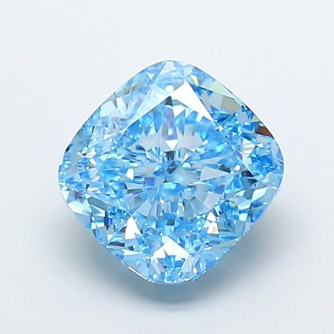 Loose Diamond - CUSHION MODIFIED 3.02ct Fancy Vivid Blue VS2: Loose Diamond - CUSHION MODIFIED 3.02ct Fancy Vivid Blue VS2 Source: This is a real non-mined Diamond that has been grown in a lab Shape: CUSHION MODIFIED Carats: 3.02 Color: Fancy Vivid Blue Certific