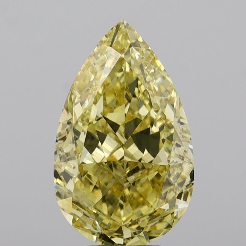 Loose Diamond - PEAR 7.02ct Fancy Intense Yellow VVS2: Loose Diamond - PEAR 7.02ct Fancy Intense Yellow VVS2 Source: This is a real non-mined Diamond that has been grown in a lab Shape: PEAR Carats: 7.02 Color: Fancy Intense Yellow Certification: IGI Vide