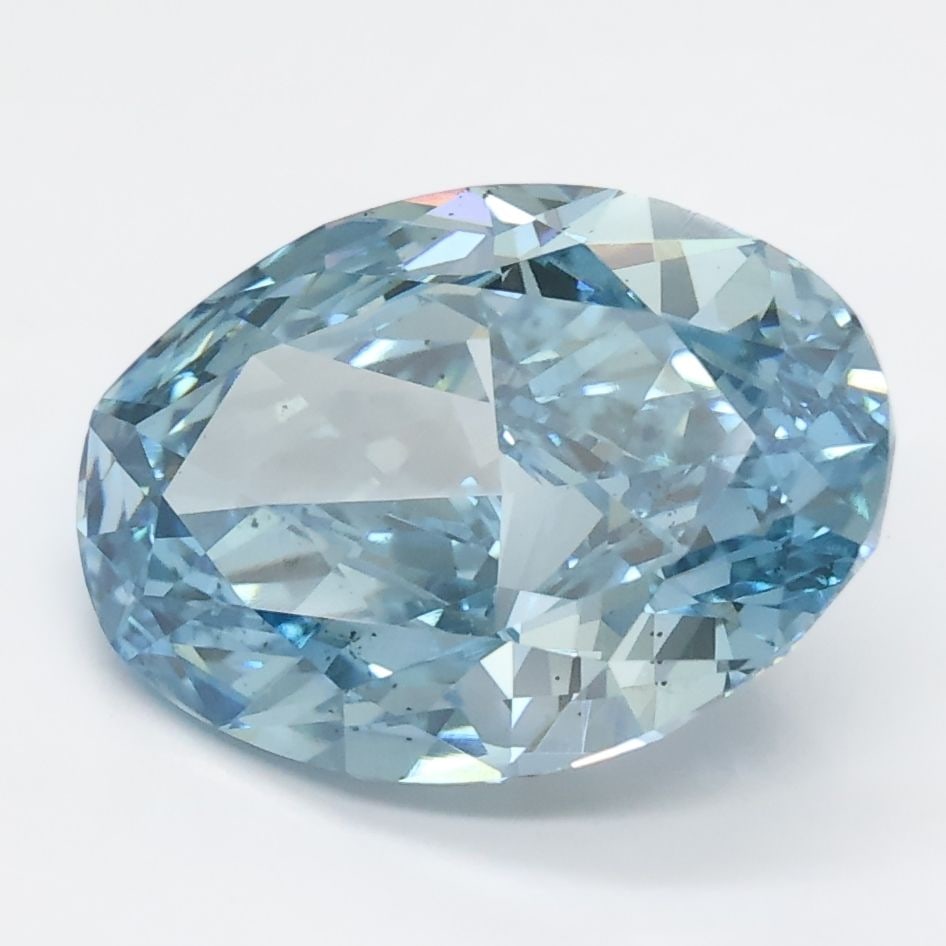 Loose Diamond - OVAL 3.55ct Blue SI1: Loose Diamond - OVAL 3.55ct Blue SI1 Source: This is a real non-mined Diamond that has been grown in a lab Shape: OVAL Carats: 3.55 Color: Blue Certification: NONE Video: