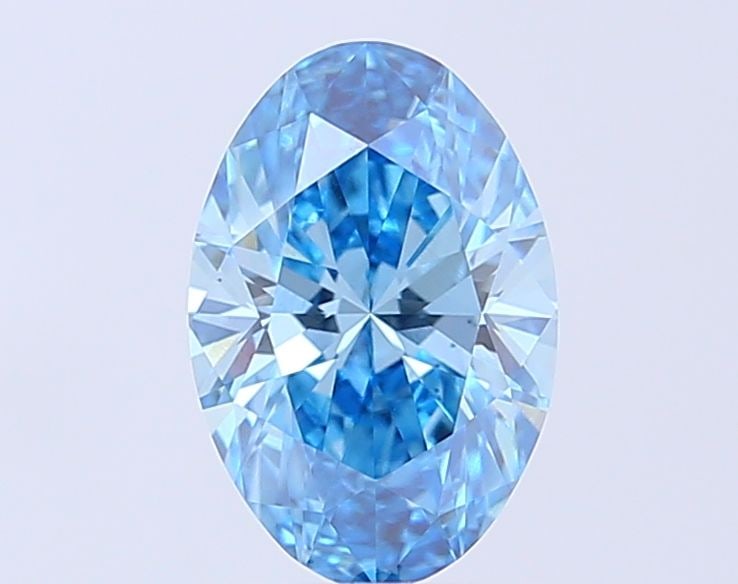Loose Diamond - OVAL 1.57ct Fancy Vivid Blue VS1: Loose Diamond - OVAL 1.57ct Fancy Vivid Blue VS1 Source: This is a real non-mined Diamond that has been grown in a lab Shape: OVAL Carats: 1.57 Color: Fancy Vivid Blue Certification: IGI Video: