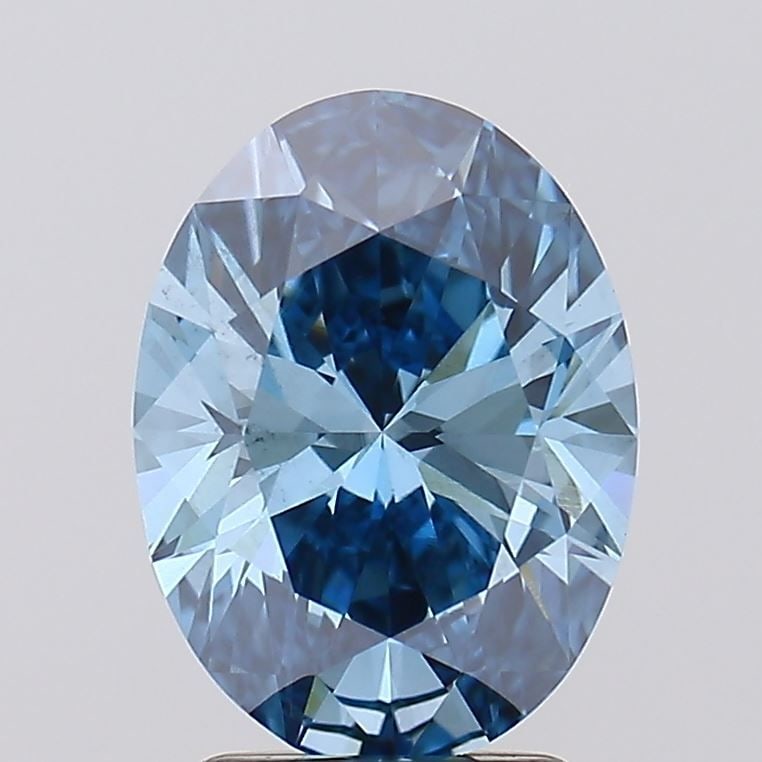Loose Diamond - OVAL 2.54ct Fancy Vivid Blue VS2: Loose Diamond - OVAL 2.54ct Fancy Vivid Blue VS2 Source: This is a real non-mined Diamond that has been grown in a lab Shape: OVAL Carats: 2.54 Color: Fancy Vivid Blue Certification: IGI Video: